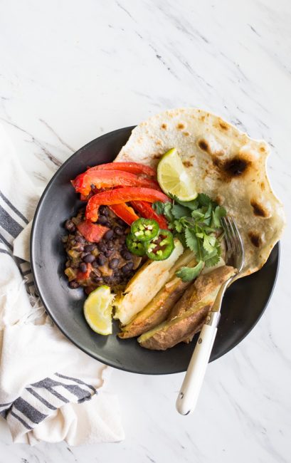 vegan burrito bowls with black beans